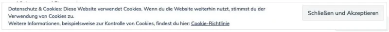 Cookie-Banner ohne Opt-In