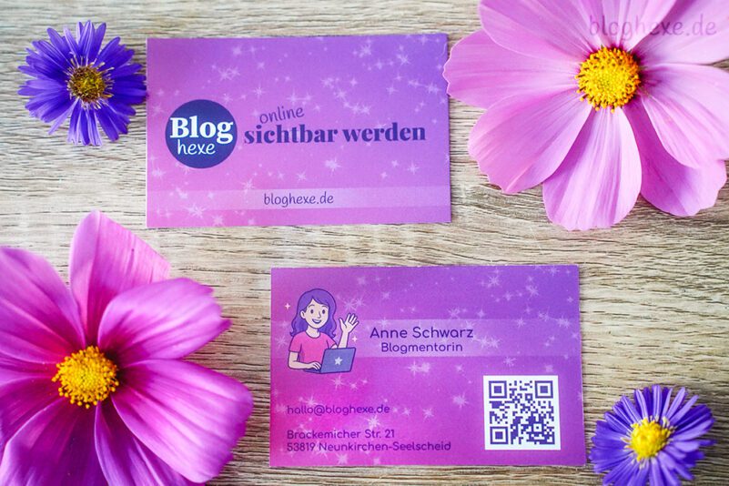 Businessrückblick September 2025 4 Visitenkarten für die Bloghexe