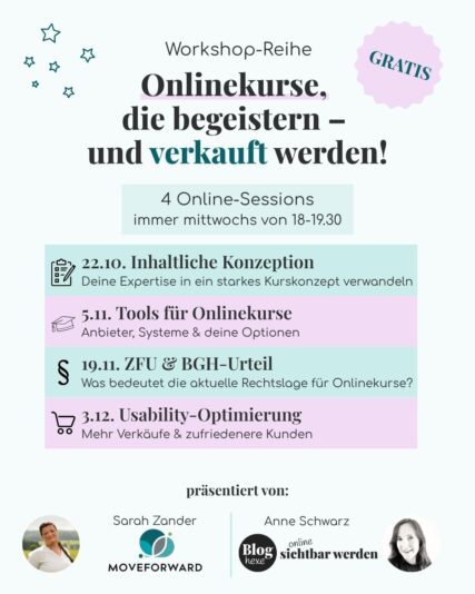 Workshop-Reihe Onlinekurse