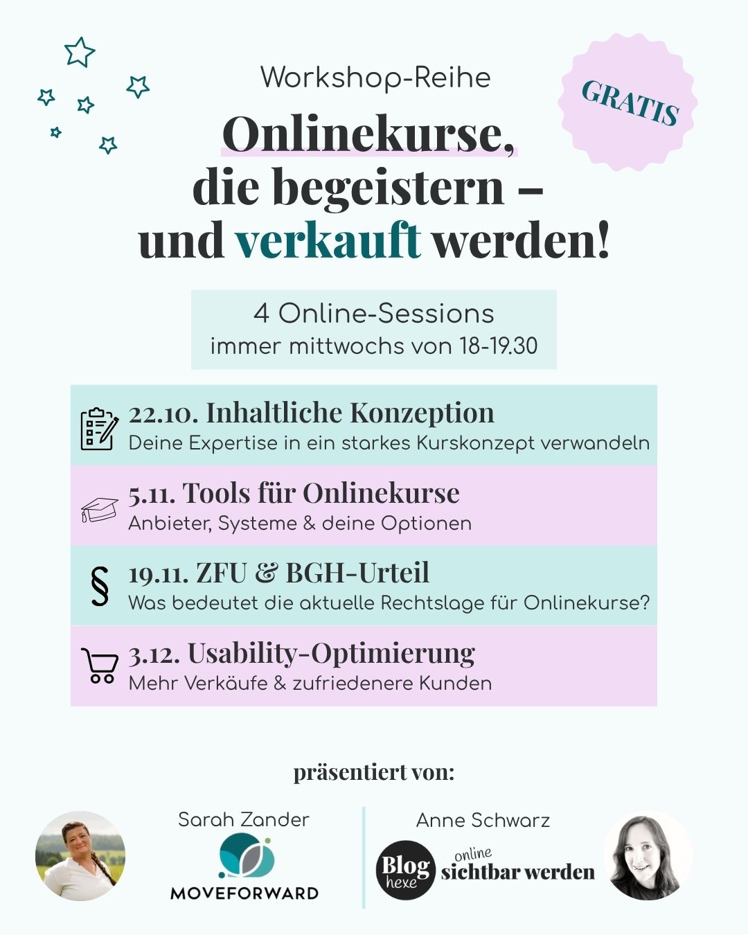 Workshop-Reihe Onlinekurse