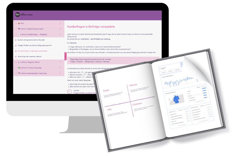 Mein Kursbereich ist da! 2 Onlinekurs Ideenzauber – Vorschau